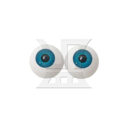 BQLZR 2pcs Half Covered Eyeball 26mm Blue for Plastic Dolls