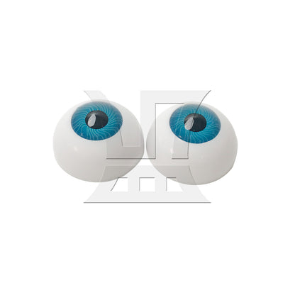 BQLZR 2pcs Half Covered Eyeball 26mm Blue for Plastic Dolls
