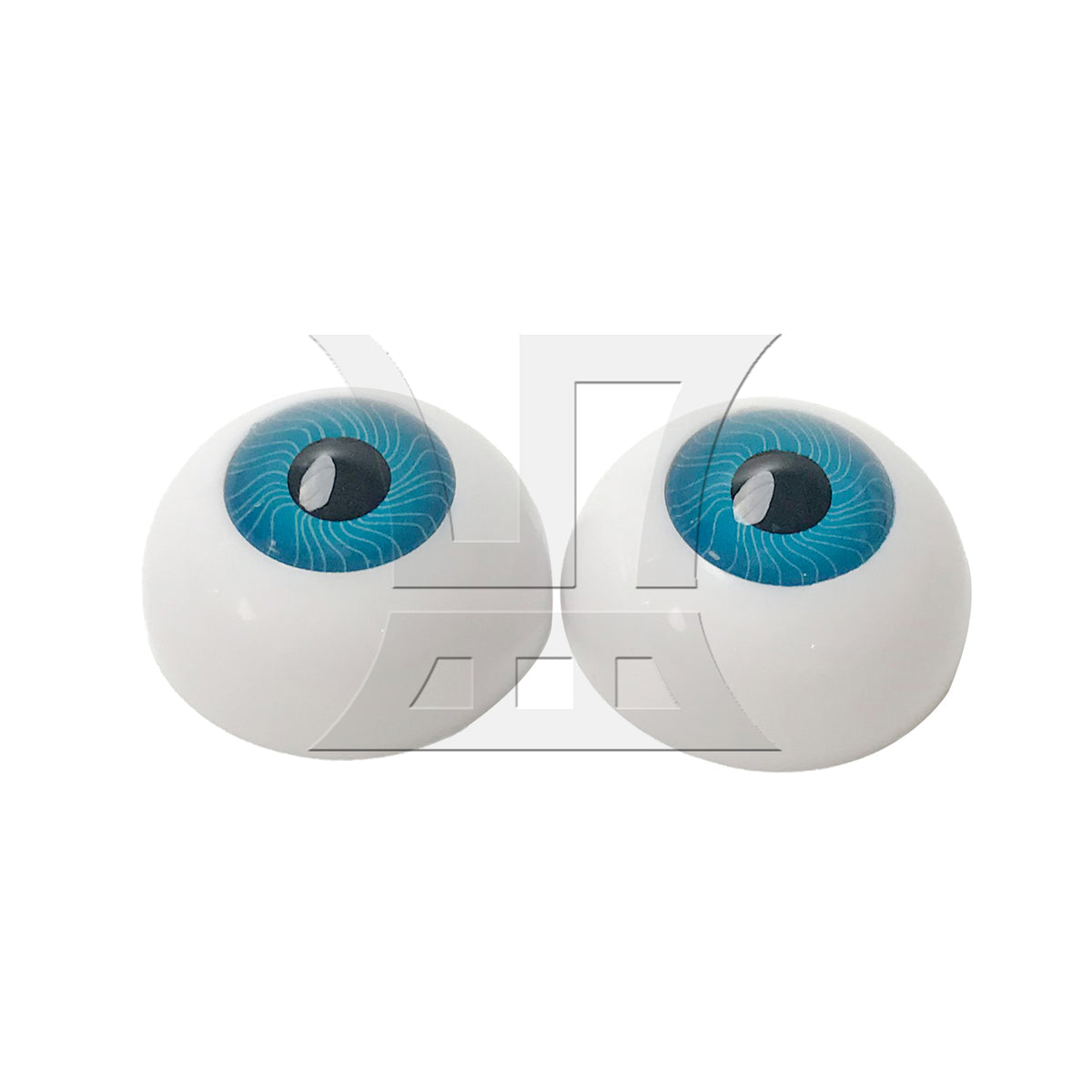 BQLZR 2pcs Half Covered Eyeball 26mm Blue for Plastic Dolls