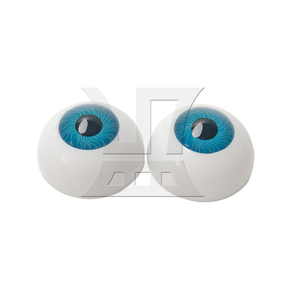 BQLZR 2pcs Half Covered Eyeball 26mm Blue for Plastic Dolls