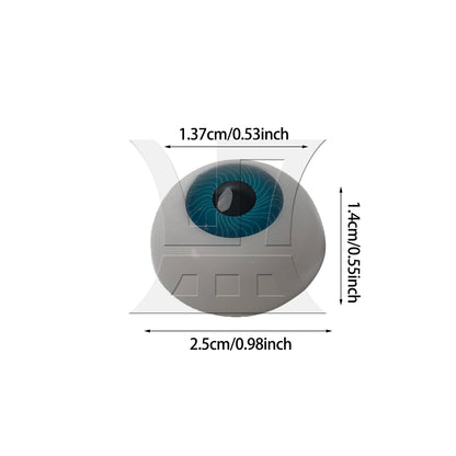 BQLZR 2pcs Half Covered Eyeball 26mm Blue for Plastic Dolls