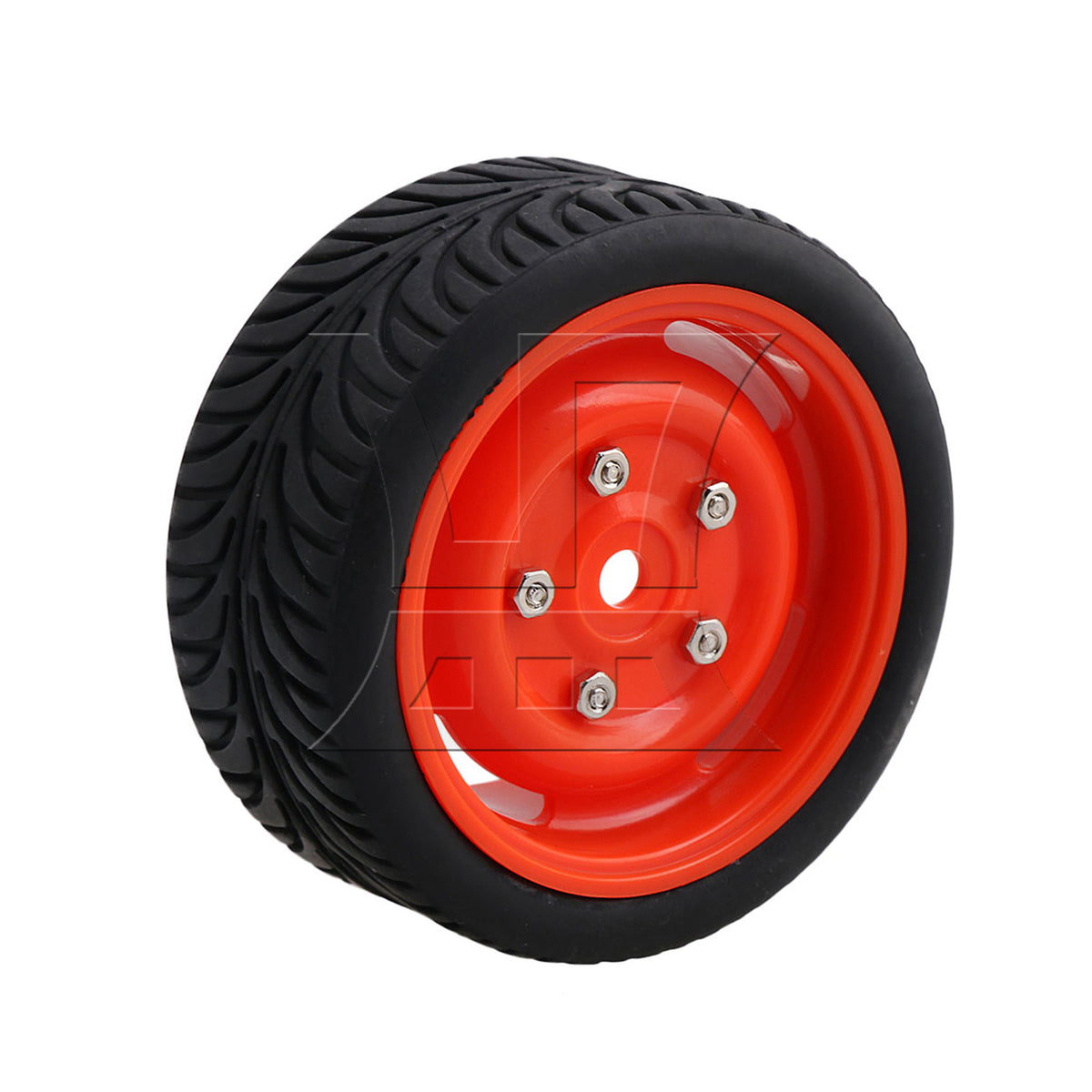 BQLZR 1pc RC1:10 On Road Car Tire and 5-Hole Wheel Rim for Model Car Repair Replacement Spare Parts