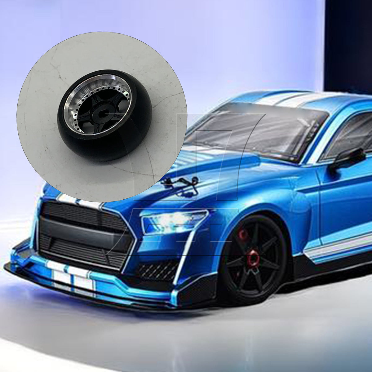 BQLZR 1pc RC1:28 Metal Drift Wheel K969-07Bl Black Model Car Repair Replacement Spare Parts