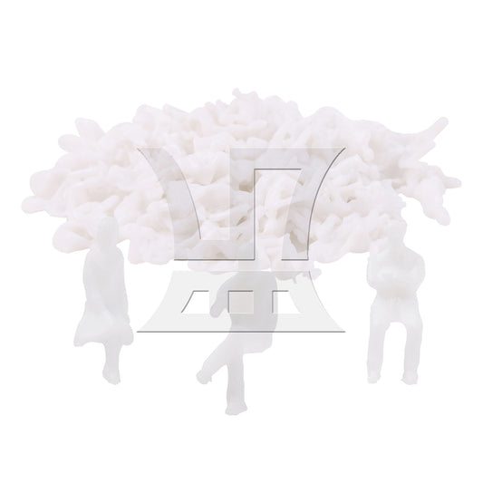 BQLZR 100 Pieces 1:100 Scale People Mannequin Model Unpainted Figures Men & Women