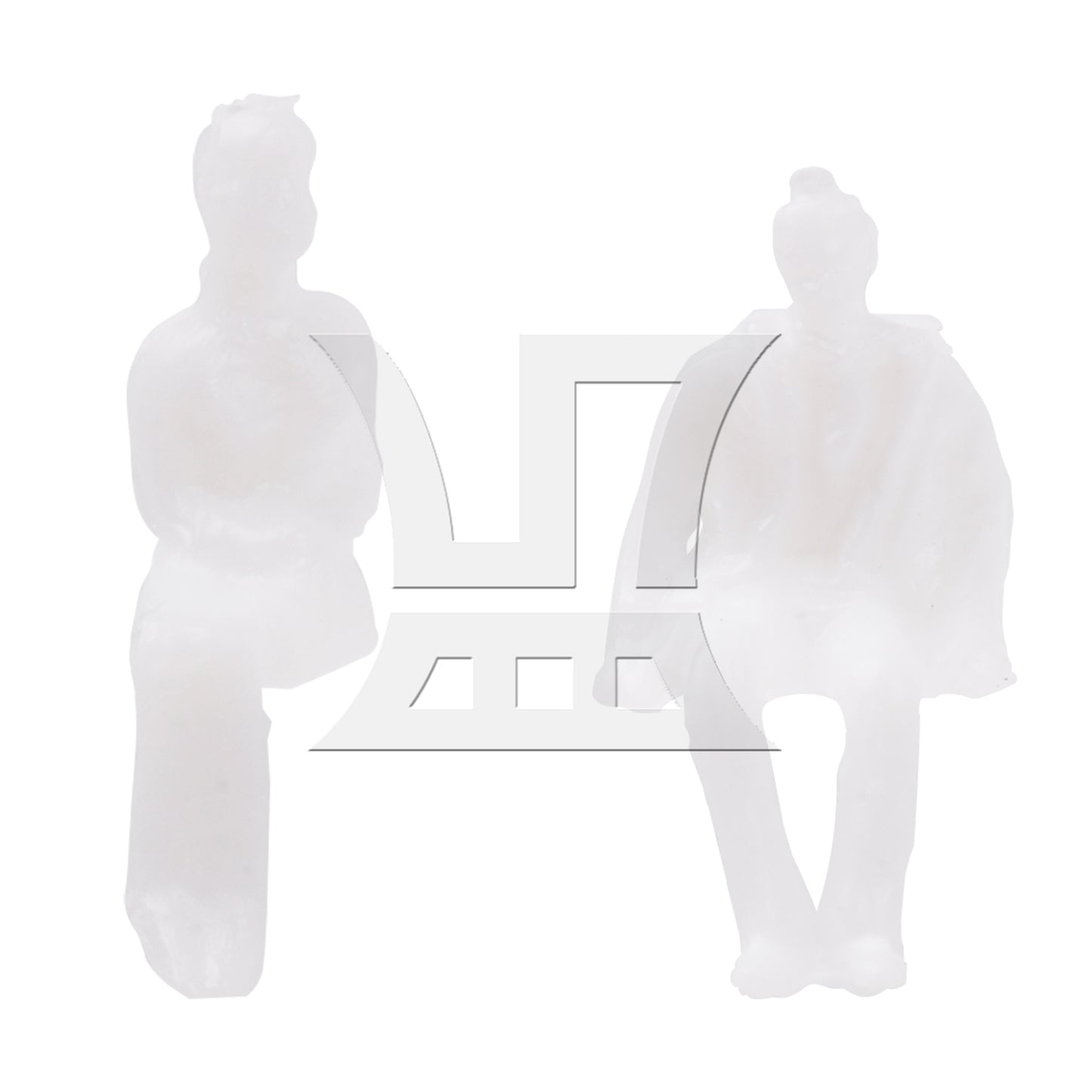 BQLZR 100 Pieces 1:100 Scale People Mannequin Model Unpainted Figures Men & Women