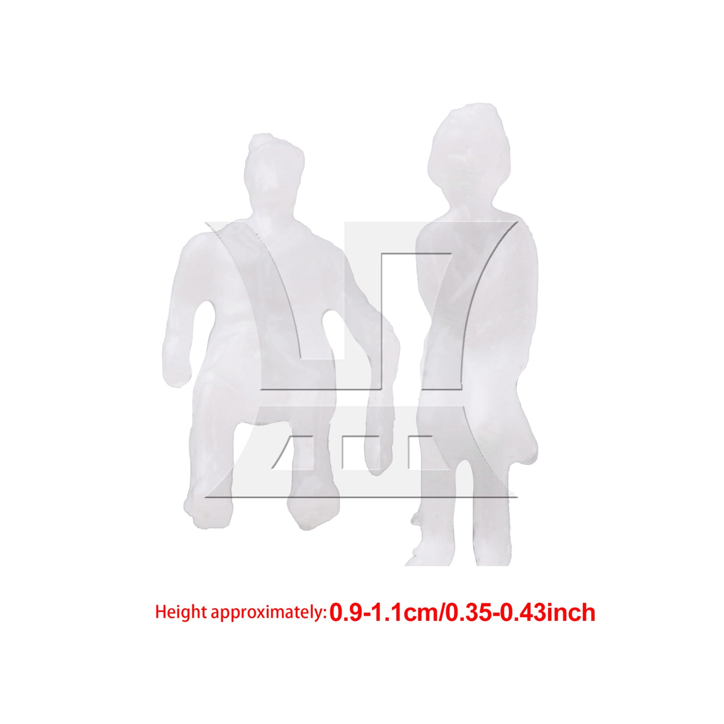 BQLZR 100 Pieces Unpainted Architecture White Model Figures 1:150 Scale Men Women