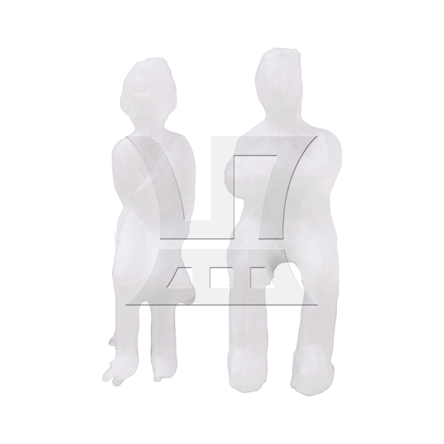 BQLZR 100 Pieces Unpainted Architecture White Model Figures 1:150 Scale Men Women