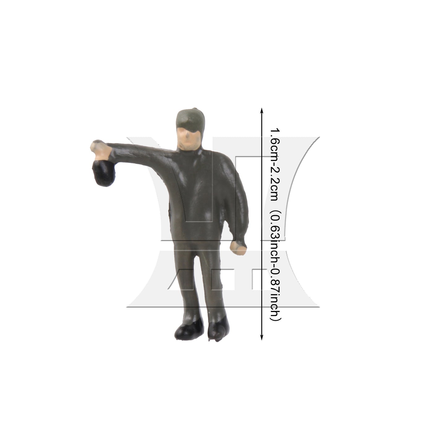 BQLZR 27 Pieces Multicolor Architecture Railroad Workers Model Figures 1:87 Scale