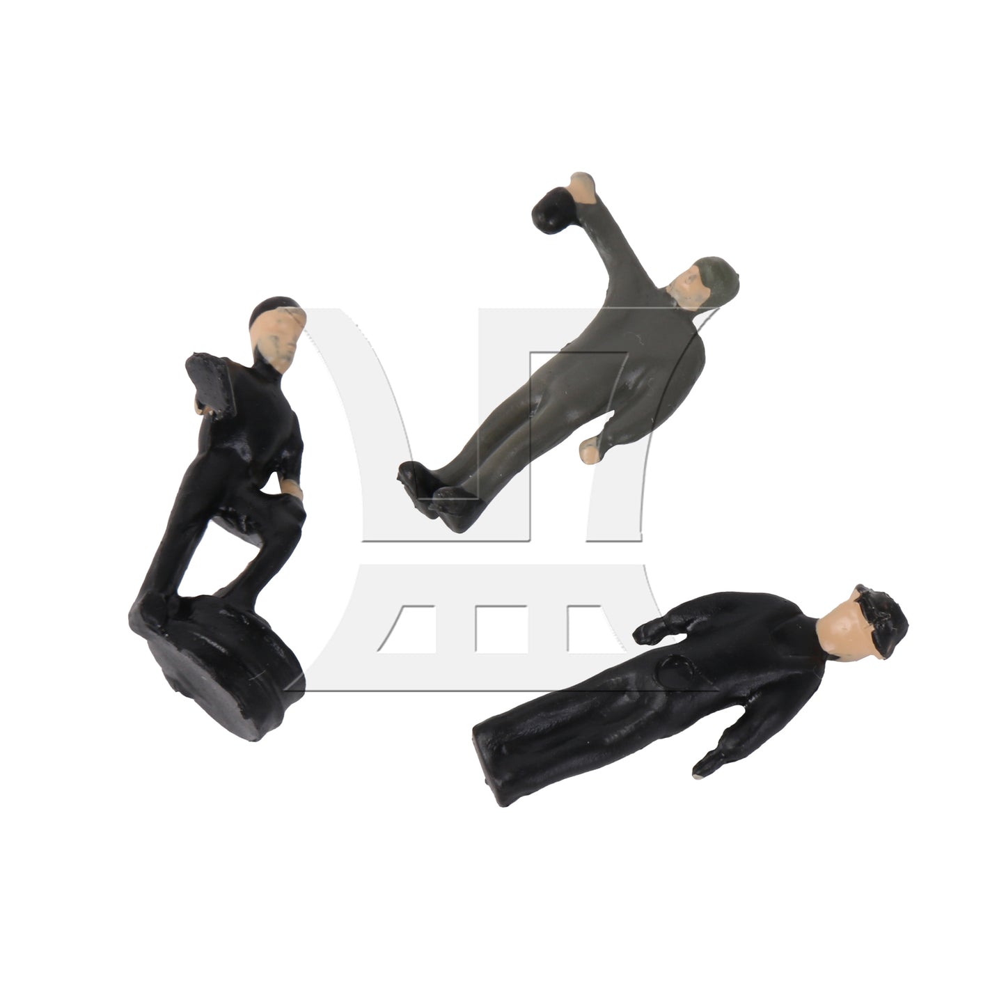 BQLZR 27 Pieces Multicolor Architecture Railroad Workers Model Figures 1:87 Scale