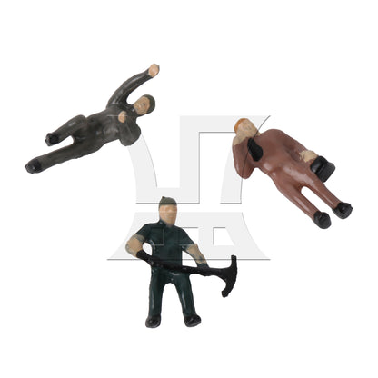 BQLZR 27 Pieces Multicolor Architecture Railroad Workers Model Figures 1:87 Scale