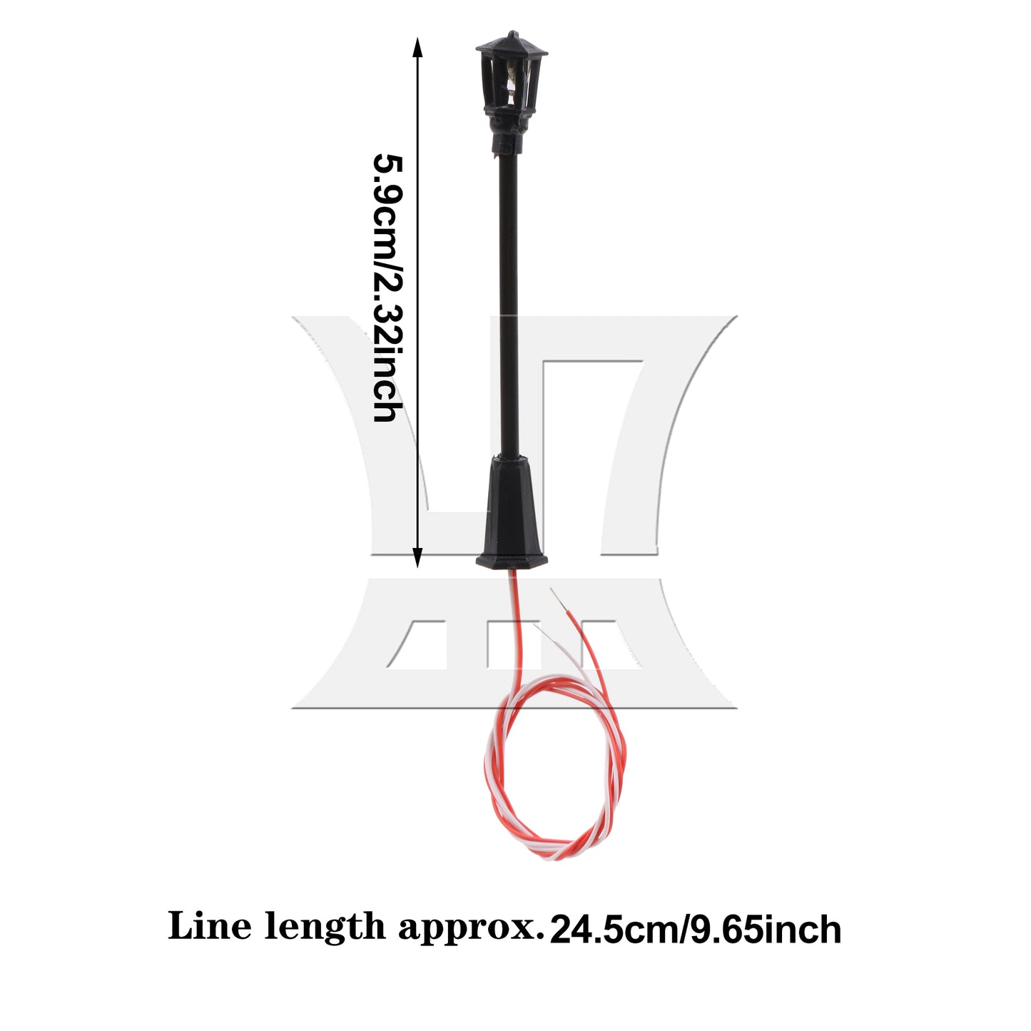 BQLZR 50 Pieces 1:100 Model Layout Street Outdoor Light Layout Lamppost 6V/3V B-6