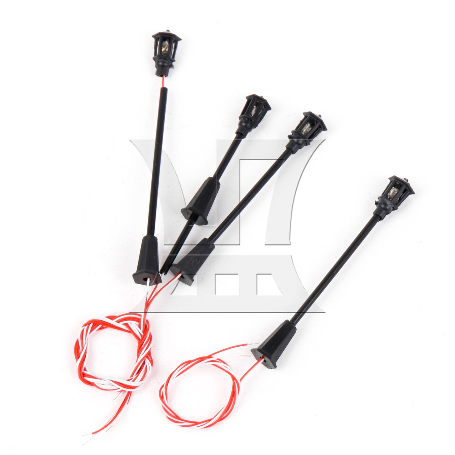 BQLZR 50 Pieces 1:100 Model Layout Street Outdoor Light Layout Lamppost 6V/3V B-6
