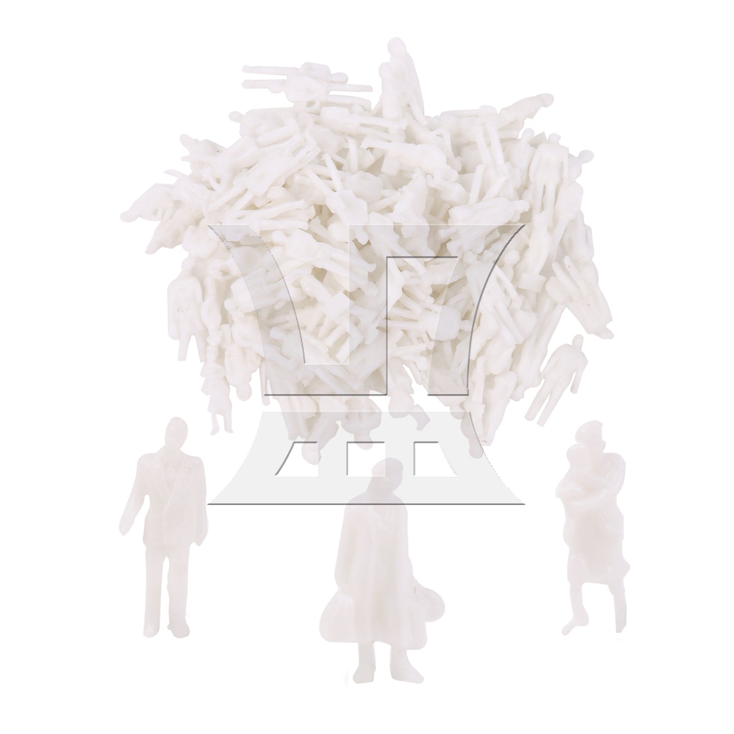 BQLZR 100 Pieces 1:87 Scale People Mannequin Model Unpainted Figures Men and Women