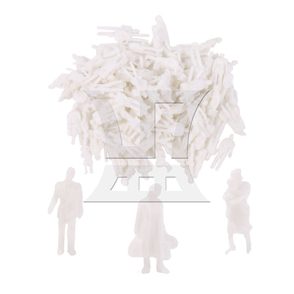 BQLZR 100 Pieces 1:87 Scale People Mannequin Model Unpainted Figures Men and Women