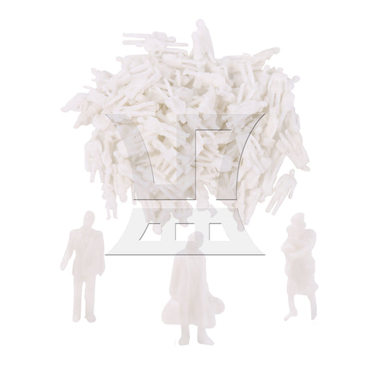 BQLZR 100 Pieces 1:87 Scale People Mannequin Model Unpainted Figures Men and Women