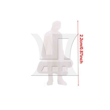 BQLZR 100 Pieces 1:87 Scale People Mannequin Model Unpainted Figures Men and Women
