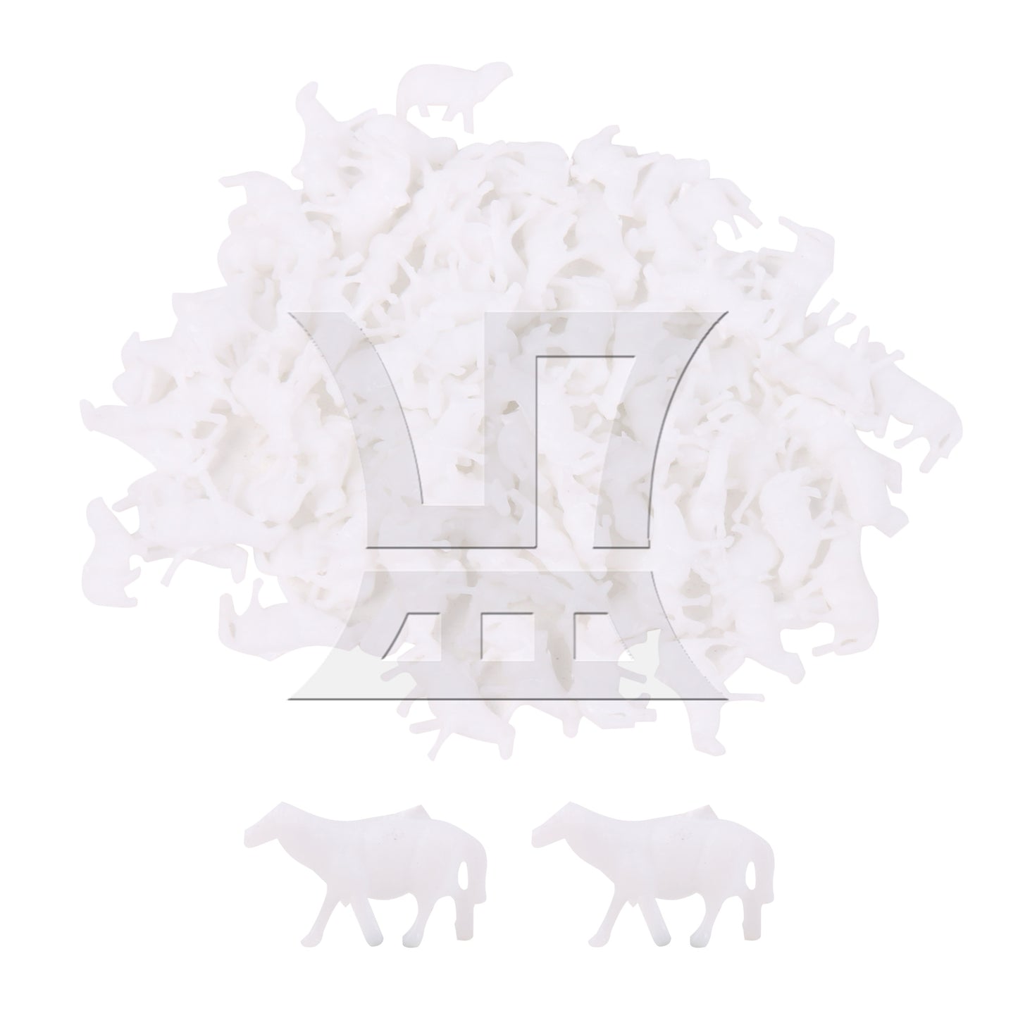 BQLZR 100 Pieces Unpainted Sheep Miniature Architectural Models 1:87 0.39" to 0.59"