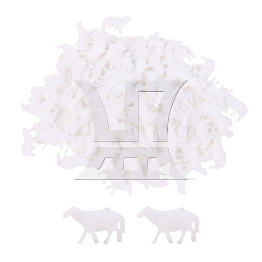 BQLZR 100 Pieces Unpainted Sheep Miniature Architectural Models 1:87 0.39" to 0.59"