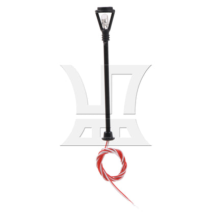 BQLZR 50 Pieces Single-End Model Lamppost for Scene Layout 6V/3V B-11 1:100 Scale