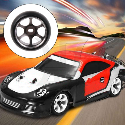 BQLZR RC1:28 Drift 6 Spoke Wheel Tyre 0.98" Replacement for Mini-Z Titanium Color