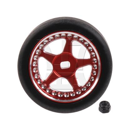 BQLZR RC Red Drift Al. Wheel Tyre 1.14 inch Star-Shaped Replacement for K969 1:28