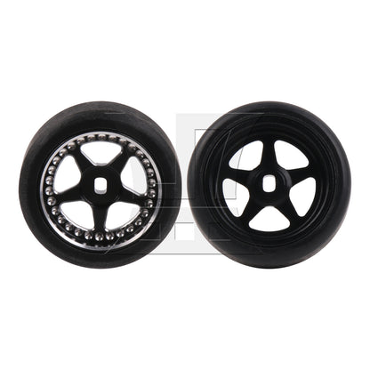 BQLZR RC 1:28 Drift Wheel Tyre 29mm Outer Dia Replacement for K969 K989 P929 Black
