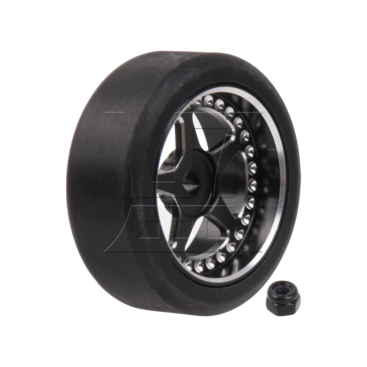 BQLZR RC 1:28 Drift Wheel Tyre 29mm Outer Dia Replacement for K969 K989 P929 Black