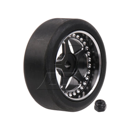 BQLZR RC 1:28 Drift Wheel Tyre 29mm Outer Dia Replacement for K969 K989 P929 Black