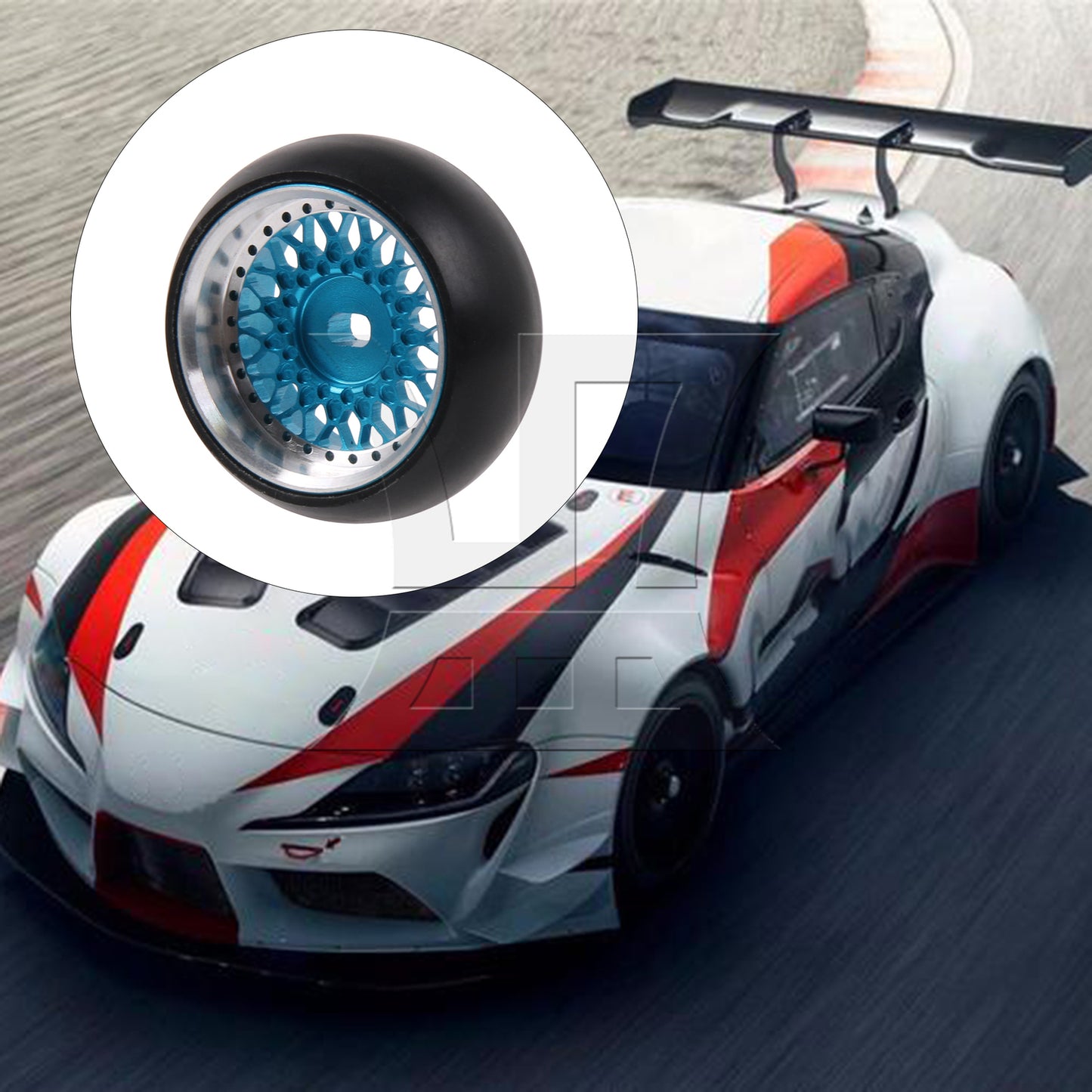 BQLZR RC1:28 Drift Wheel Tyre 0.98" Outer Dia Replacement for K969 K989 P929 Blue