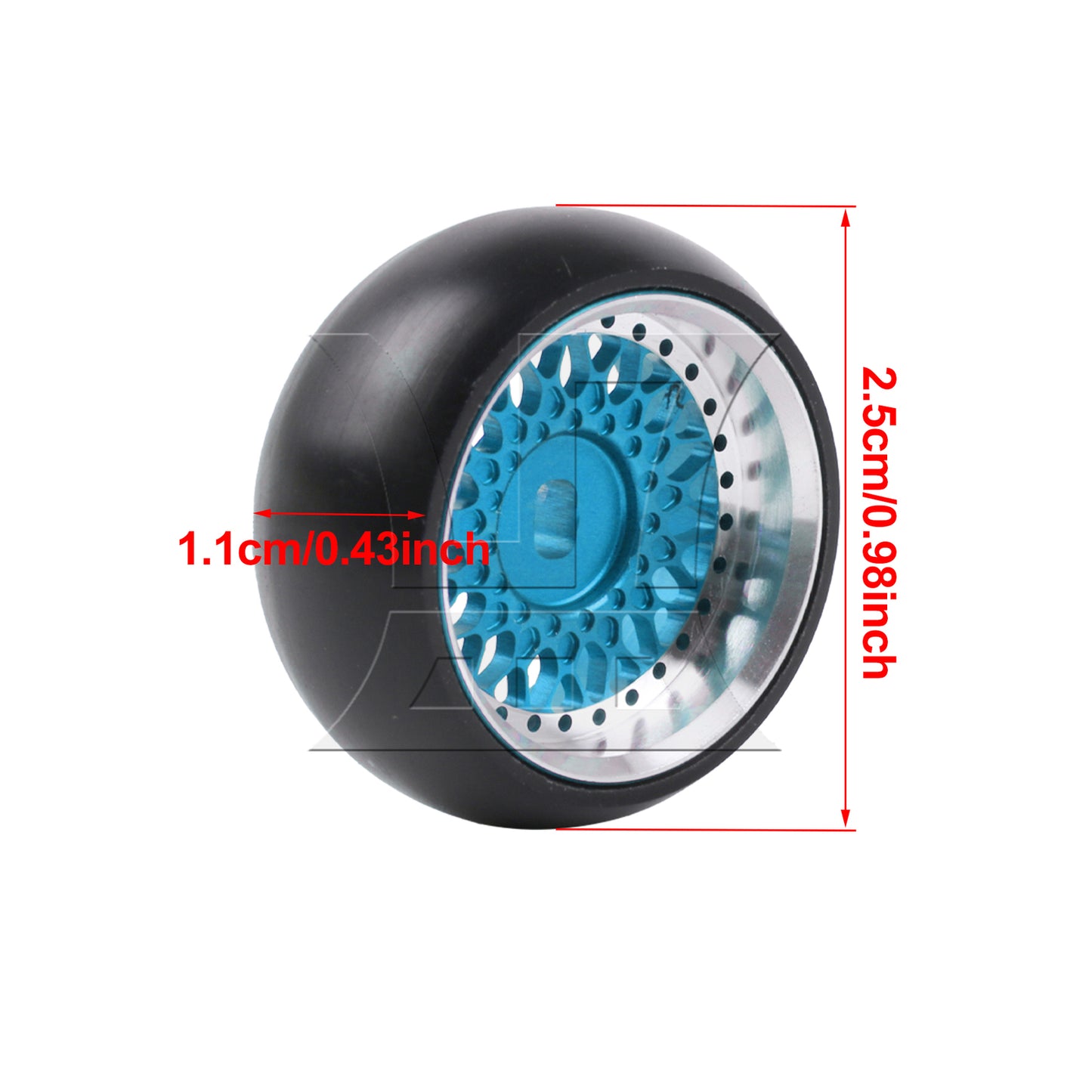 BQLZR RC1:28 Drift Wheel Tyre 0.98" Outer Dia Replacement for K969 K989 P929 Blue