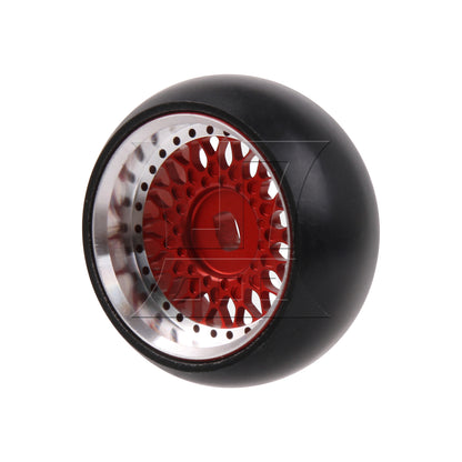 BQLZR RC1:28 Drift Wheel Tyre Replacement for K969-06R 0.98inch Outer Diameter Red