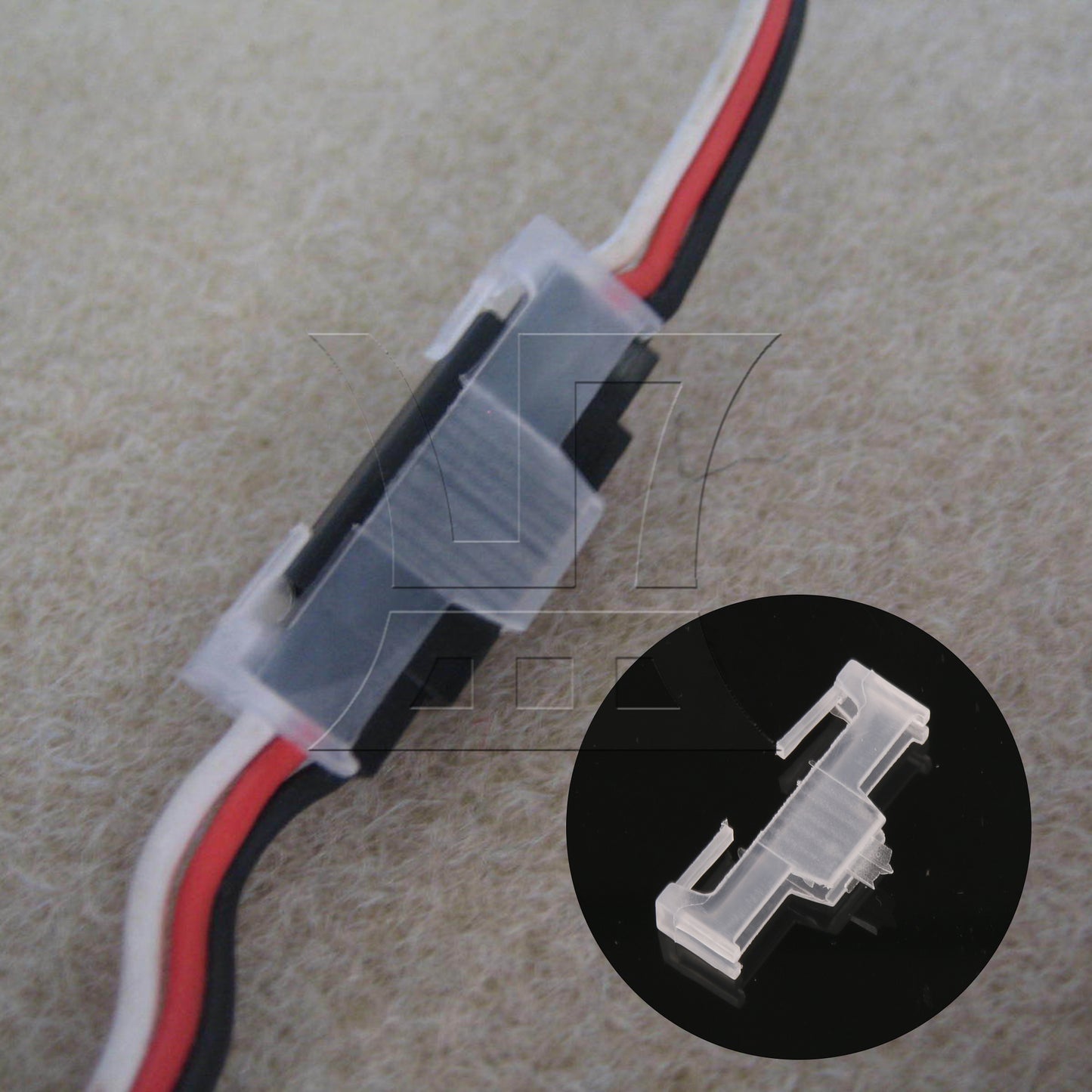 BQLZR 20pcs RC Servo Cable Clips Lock Transparent White for Upgrading and Replacing Buckles