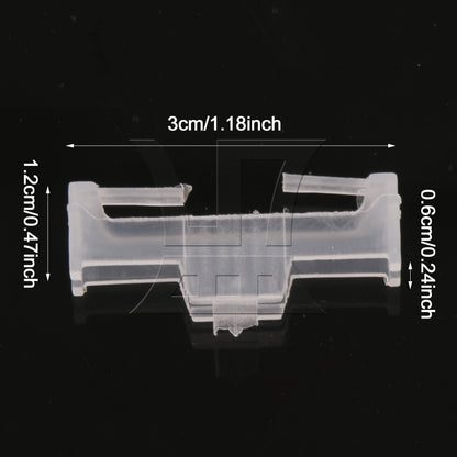 BQLZR 20pcs RC Servo Cable Clips Lock Transparent White for Upgrading and Replacing Buckles