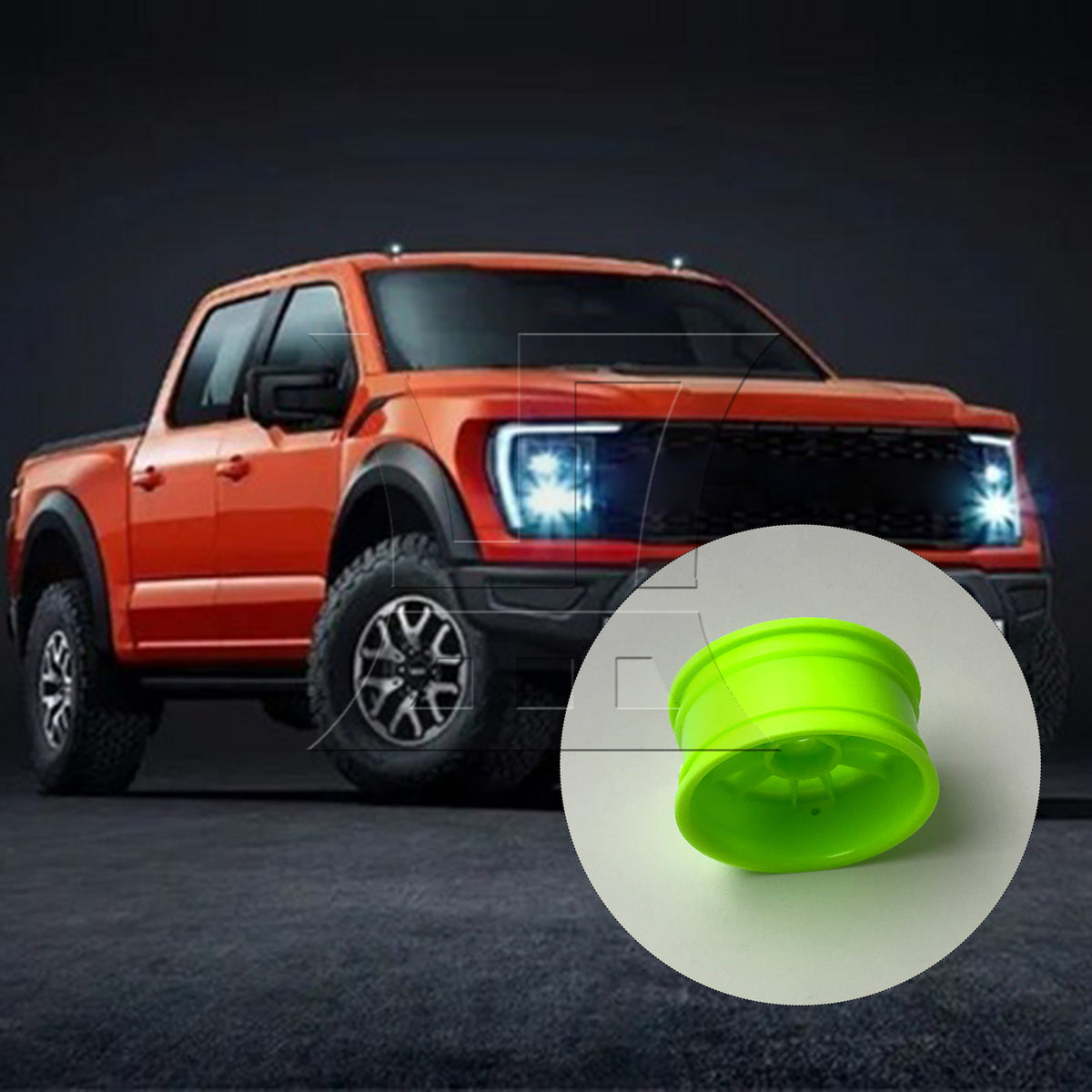 BQLZR 1pc RC1:10 On Road Car Plastic Wheel Rim 12-Spoke 110001G Green for Model Car Repair Replacement Spare Parts
