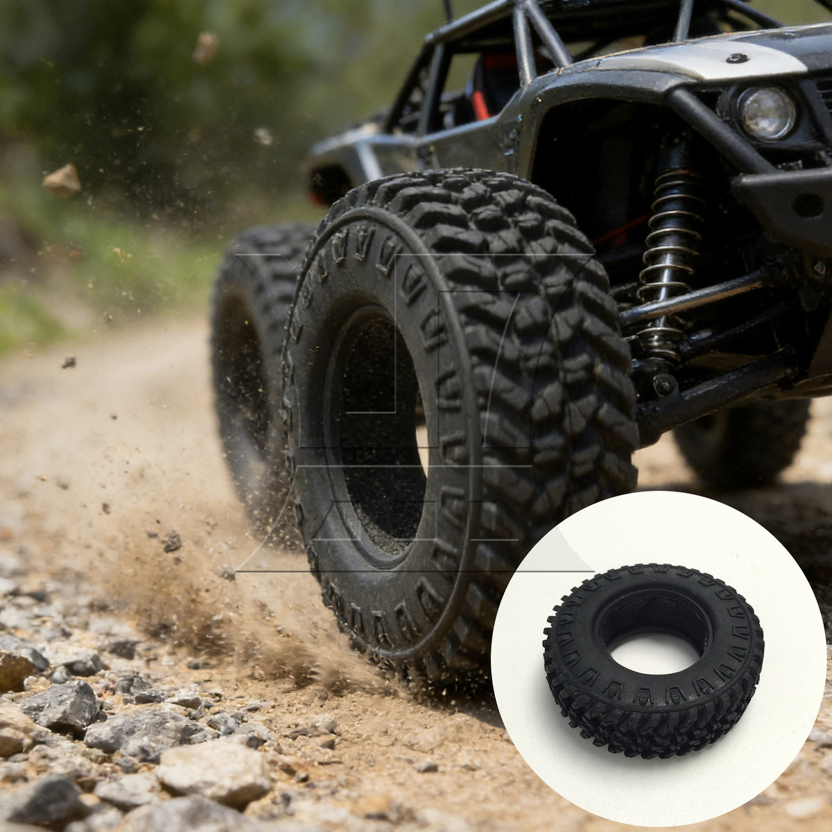 BQLZR 1pc Rc1:24 Climbing Car Tire 60mm C3053Bl Model Car Repair Replacement Spare Parts
