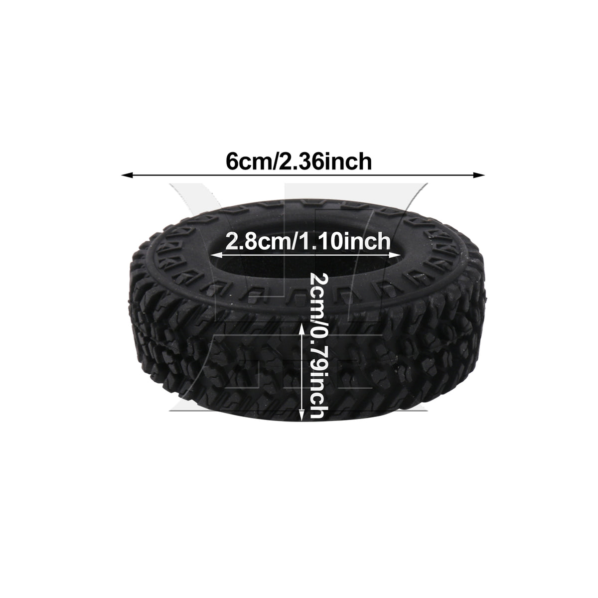 BQLZR 1pc Rc1:24 Climbing Car Tire 60mm C3053Bl Model Car Repair Replacement Spare Parts