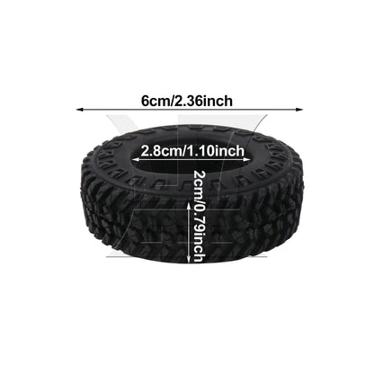 BQLZR 1pc Rc1:24 Climbing Car Tire 60mm C3053Bl Model Car Repair Replacement Spare Parts