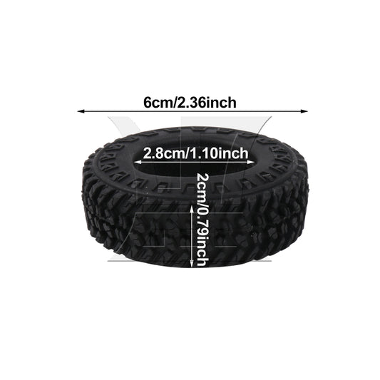 BQLZR 1pc Rc1:24 Climbing Car Tire 60mm C3053Bl Model Car Repair Replacement Spare Parts