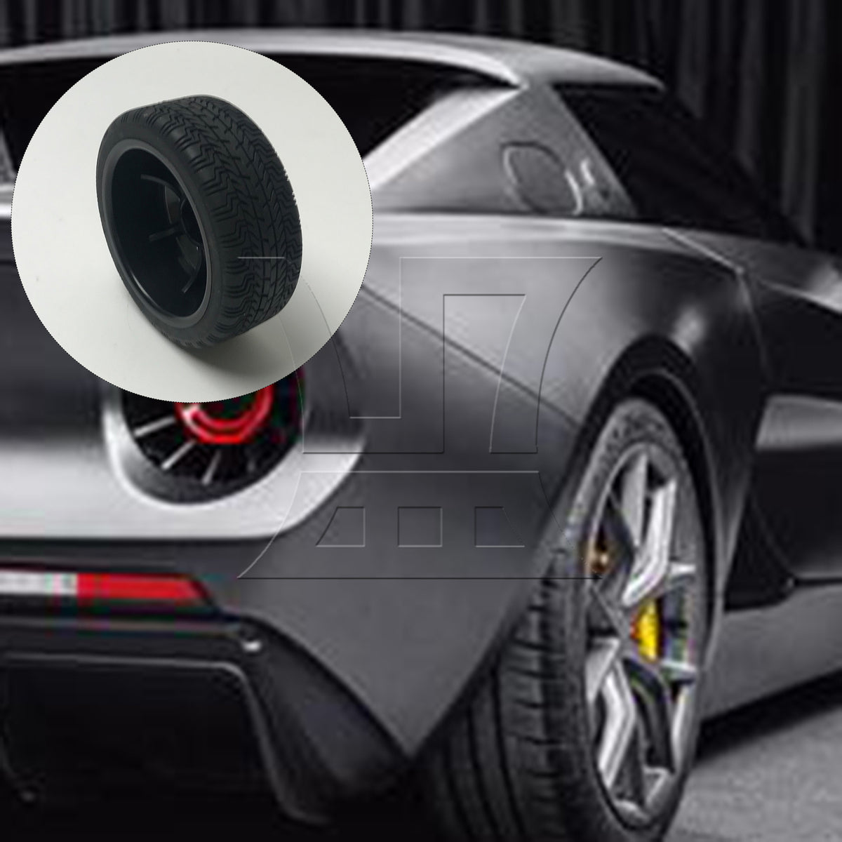 BQLZR 1pc RC1:10 On Road Car Tire And Black Wheel Rim 20156 for Model Car Repair Replacement Spare Parts