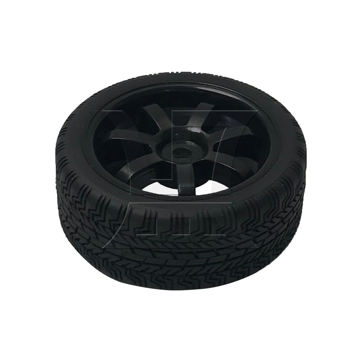 BQLZR 1pc RC1:10 On Road Car Tire And Black Wheel Rim 20156 for Model Car Repair Replacement Spare Parts
