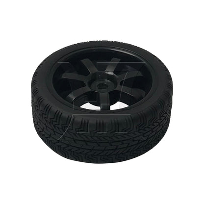 BQLZR 1pc RC1:10 On Road Car Tire And Black Wheel Rim 20156 for Model Car Repair Replacement Spare Parts