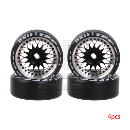 BQLZR 4pcs RC1:28 Drift Car Tires K969-20BL Black for Model Car Repair Replacement Spare Parts