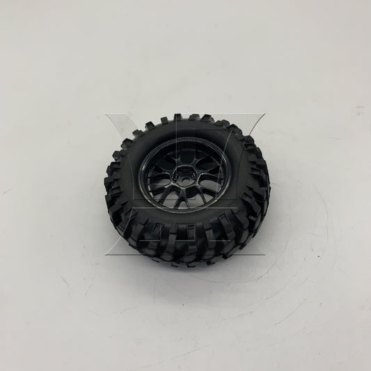 BQLZR 1pc RC1:10 Off-Road Vehicle Tire and Y-Shaped Black Wheel Rim for Model Car Repair Replacement Spare Parts