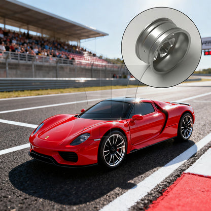 BQLZR 1pc RC1:10 Flat Sports Car Aluminum Alloy Wheel Hub 50002S Silver Model Car Wheel Hub