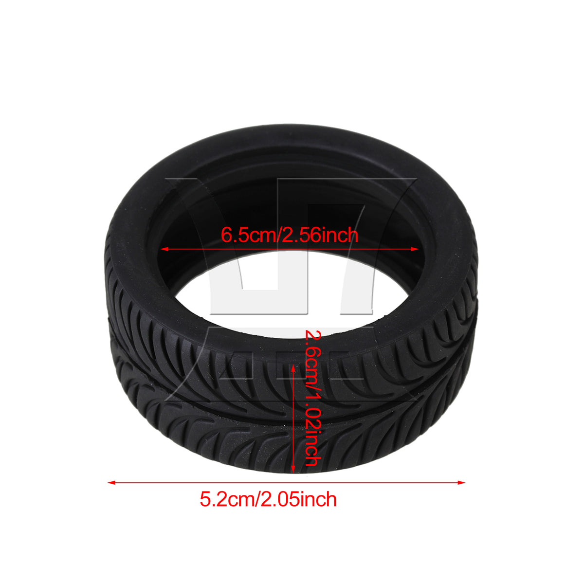 BQLZR 1pc Rc1:10 On Road Car Tire D-007 Black Model Car Repair Replacement Spare Parts