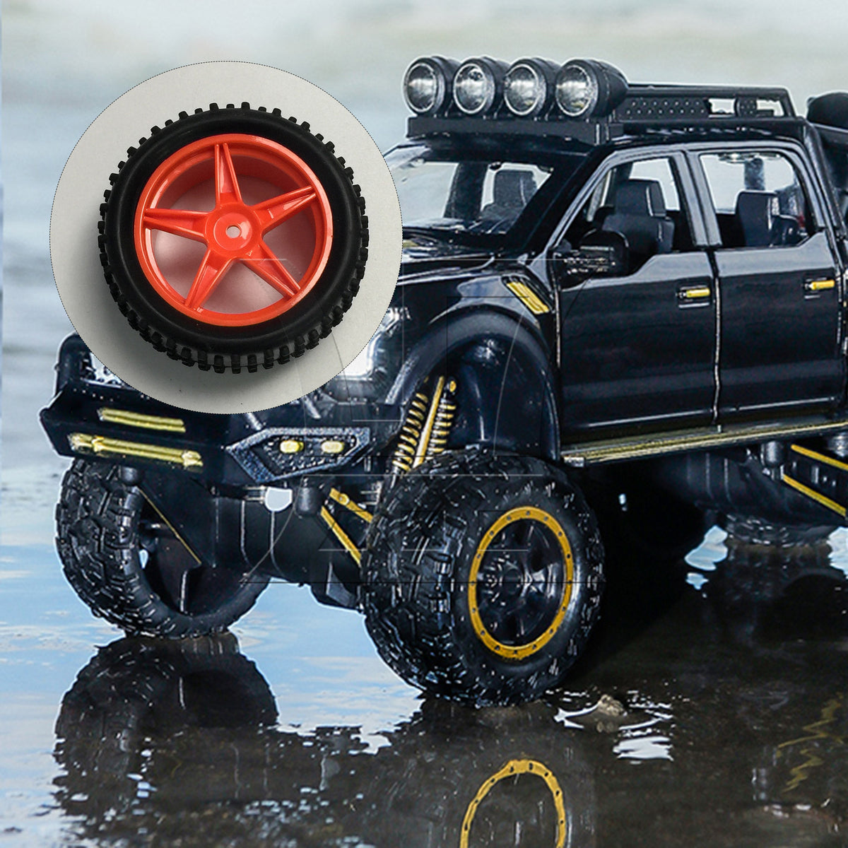 BQLZR 1pc RC1:10 Off Road Plastic Wheel Rim B10001R/B10003R Rear Red Model Car Repair Replacement Spare Parts