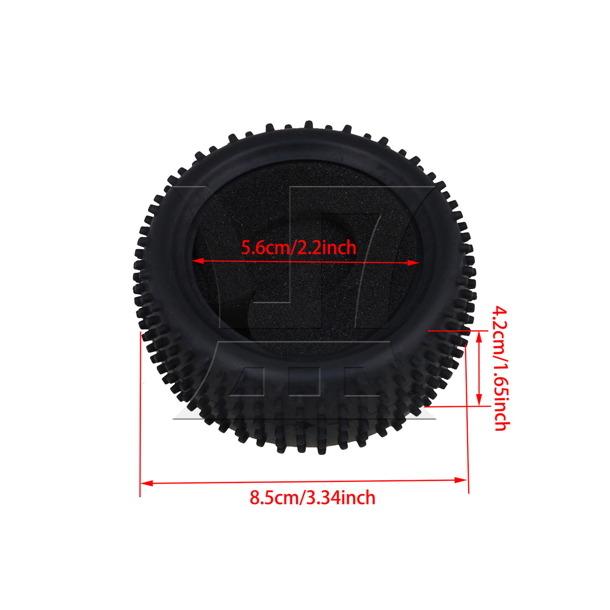 BQLZR 1pc RC1:10 Off Road Tire By-001/By-002 Rear Black Model Car Repair Replacement Spare Parts
