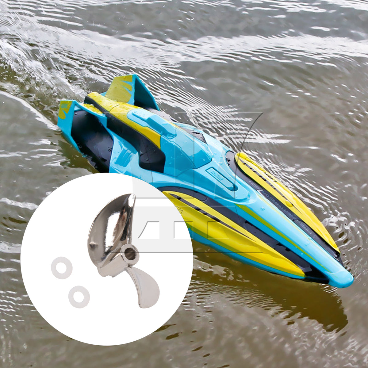 BQLZR 1pc Metal Spiral Propeller with Plastic Gasket White 5x10x1mm Zinc Alloy Propeller