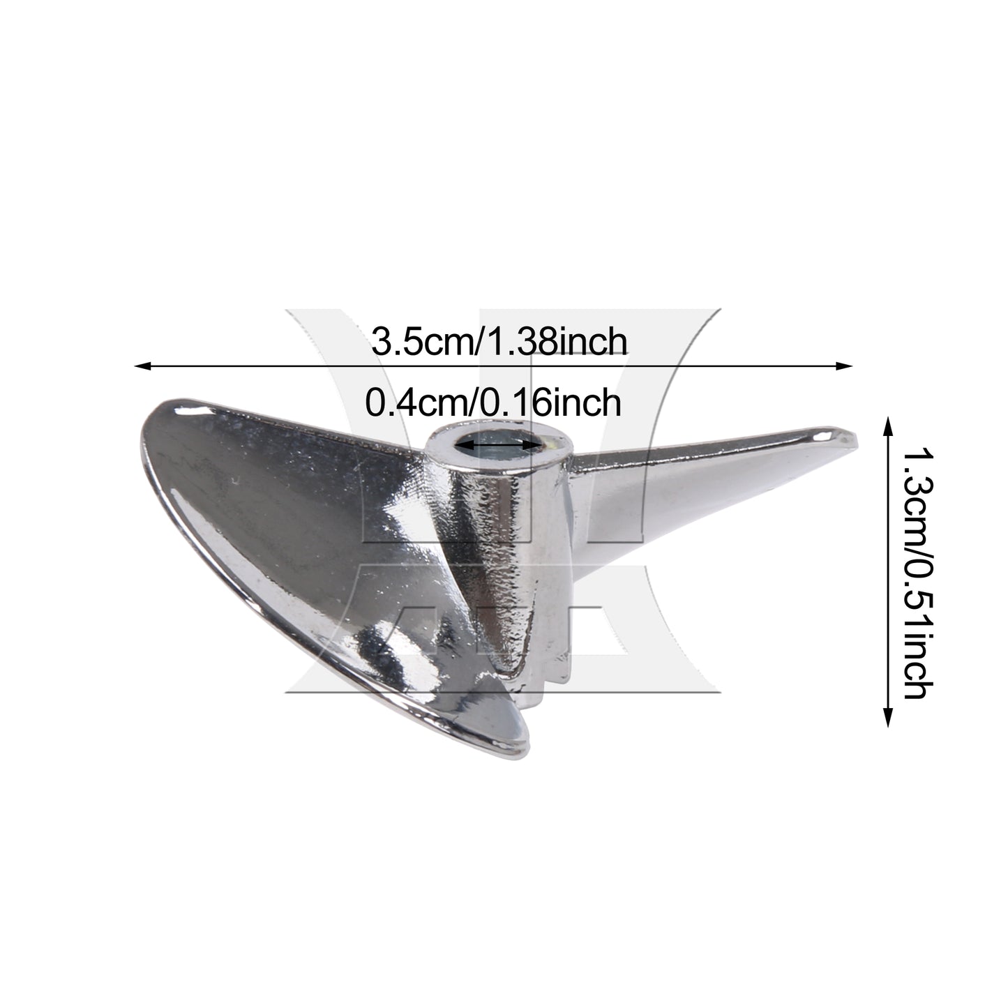 BQLZR 1PC P1.4 35mm RC Boat Metal Propeller 435S Silver with Propeller Drive Dogs Replacement for FT016 FT007 FT012
