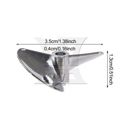 BQLZR 1PC P1.4 35mm RC Boat Metal Propeller 435S Silver with Propeller Drive Dogs Replacement for FT016 FT007 FT012